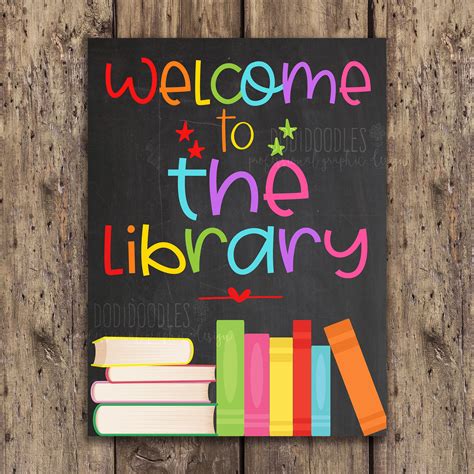 library    library classroom signs classroom etsy