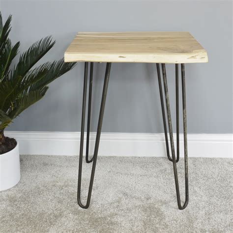 living edge square side table side tables wood side tables