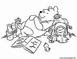 Coloring Pooh Winnie Pages Lazy Print Printable Kids Pear Cakes Sleeping Colouring Color Gif Prints Everfreecoloring Popular Book sketch template