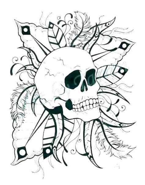 skull coloring pages  adults  getcoloringscom