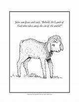 Lamb God Parable Shepherds Sunday Searched Coloringhome sketch template