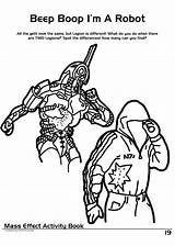 Mass Effect Coloring Book Activity Piximus Pages Others Friends sketch template