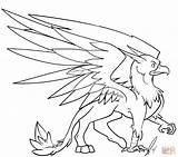 Griffin Coloring Pages Griffon Printable Gryphon Cute Color Drawing Adult Supercoloring Kids Potter Harry Designlooter Version Click Sheets Drawings Ipad sketch template