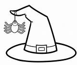Witch Coloring Pages Printable Hat sketch template