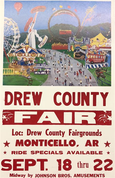 drew county fair poster print share monticello