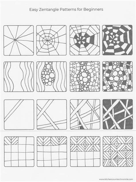 easy zentangle patterns ideas   zentangle patterns easy