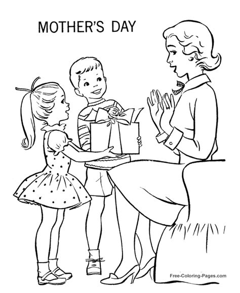 mothers day coloring book pages