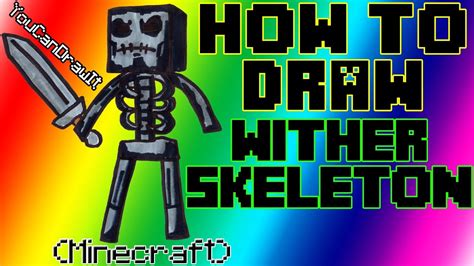 draw wither skeleton  minecraft youcandrawit p hd