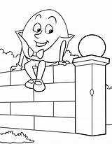 Dumpty Humpty Coloring Pages Colouring Printable Clipart Nursery Worksheet Preschool Color Cartoon Book Template Books Sheet Coloringsky Print Kids Educative sketch template