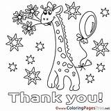 Thank Coloring Pages Teacher Giraffe Printable Please Service Saying Military Stars Sheet Cards Print Color Getcolorings Iphone Sheets Cat Template sketch template