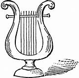 Lyre Harp Apollo Jewish Cabin sketch template