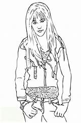 Coloring Hannah Montana Celebrity Pages Printable Books Colouring Library Clipart Q1 Popular Miley Cyrus sketch template