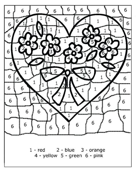 valentines color  number  coloring pages  kids valentine