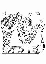 Natale Colorare Babbo Weihnachtsschlitten Slitta Disegno Trineo Malvorlage Kerstslee Ausmalbilder Ausmalbild Renne Colorier Pere sketch template