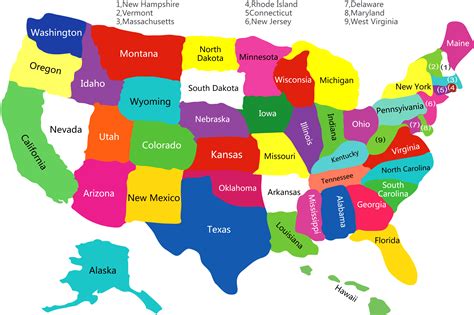 states  america list  states    paper worksheets