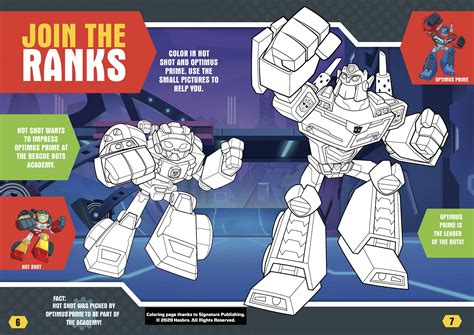 hasbro offers  printable rescue bots academy coloring sheet