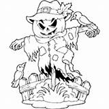 Scarecrow Pumpkin Head Coloring Pages Surfnetkids sketch template