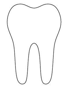 tooth pattern   printable outline  crafts creating stencils