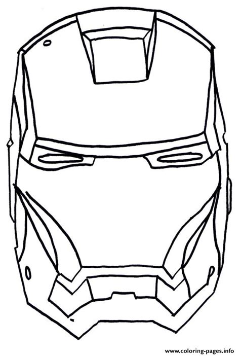 iron man mask coloring page  printable docx  zip