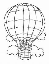 Balloon Air Coloring Hot Kids Pages Balloons Parachute Template Printable Color Print Popular Getcolorings Getdrawings sketch template