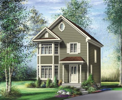 story traditional   narrow lot pm architectural