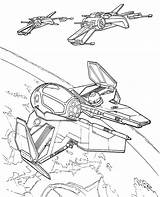 Coloring Wing Pages Starfighter Popular sketch template