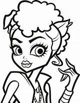Monster High Coloring Pages Wolf Howleen Drawing Heel Face Wolves Drawings Template Colouring Clipart Characters Sheets Color Girls Printable Draculaura sketch template