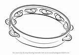 Tambourine Instruments Percussion Tamborine Drawingtutorials101 Desenhos sketch template