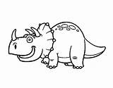Triceratops Coloring Dinosaur Coloringcrew Colorear sketch template