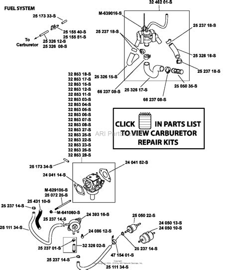 kohler sv  basic  hp  kw parts diagram  fuel system group
