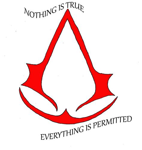 Assassin S Creed Symbol Motto [red] By Robertthibodeau