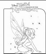 Coloring Pages Neverbeast Tinkerbell Fairy Birthday Bell Tinker Fawn Legend sketch template