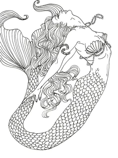 mermaid coloring pages anime mermaids  aquatic creatures