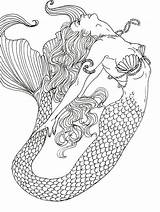 Mermaid Coloring Pages Anime Gaddynippercrayons Da Book sketch template