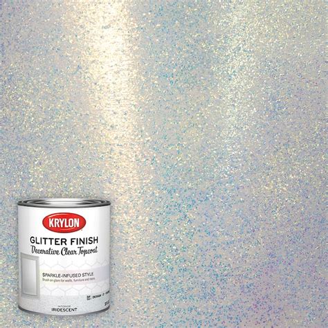 Krylon Iridescent Latex Glitter Paint 1 Quart In The Craft Paint