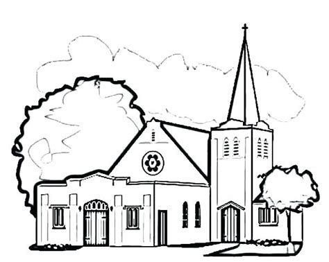 church building coloring page  getdrawings