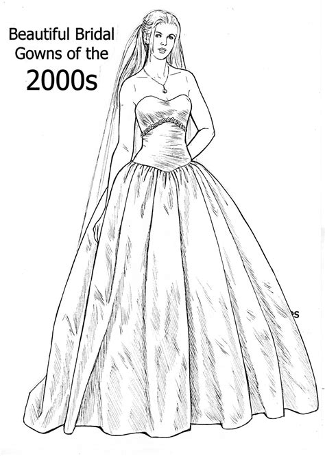 fashion wedding dress coloring pages  girls coloring pages
