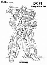 Transformers Drift Coloring Sketch Pages Magnus Ultra Why Mccarthy Shane Template Tfw2005 Drawing G1 Robot Prime Sketches Optimus sketch template