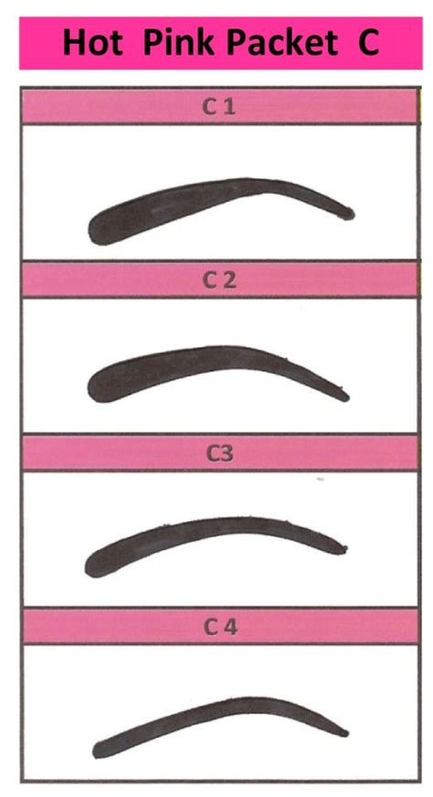 eyebrow stencil styles shaping waxing colouring kit