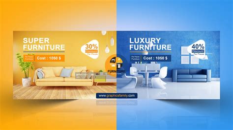 luxury furniture web banner design graphicsfamily