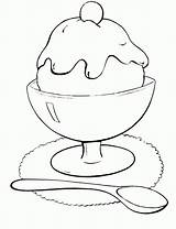 Ice Cream Coloring Pages Spoon Bowl Scoops Scoop Printable Color Sunday Kids Cone Drawing Print Popular Coloringpages Getcolorings Getdrawings Books sketch template
