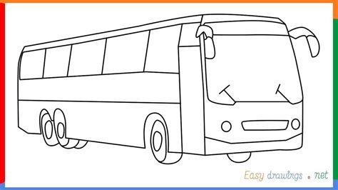 draw  bus step  step easily youtube