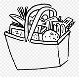 Pantry Food Basket Coloring Drawing Pages Clipart Pinclipart Report sketch template