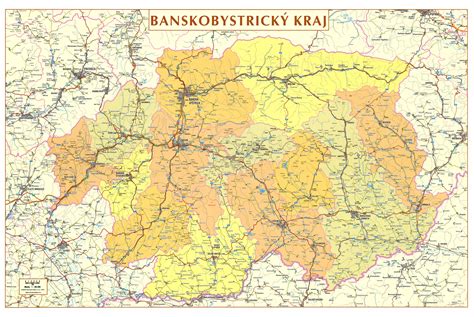 nastenne mapy banskobystricky kraj administrativne clenenie xcm