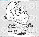Mud Clip Playing Outline Boy Illustration Cartoon Rf Royalty Toonaday sketch template
