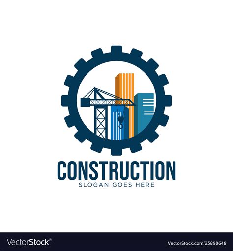 construction logo design concept royalty  vector image