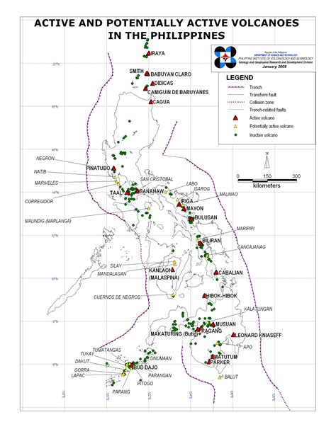 philippine map active volcano map