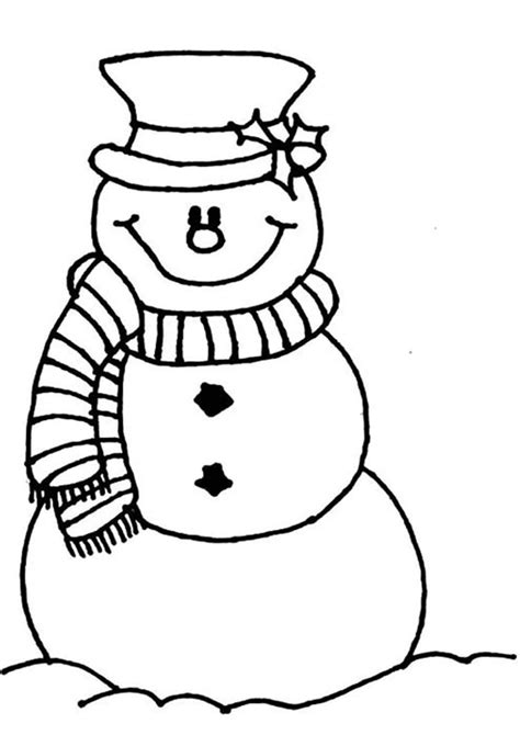 fun snowman coloring pages         easy