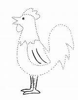 Dot Rooster Drawing Dots Drawings Draw Dotted Printable Follow Kids Pdf Children Samanthasbell Numbers Connect Starts sketch template