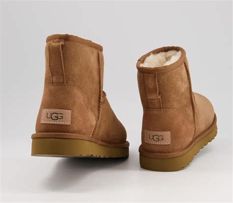 ugg classic mini ii boots chestnut suede ankle boots